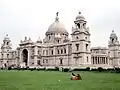 Victoria Memorial, a specimen of British Indian architecture, which incorporated European gothic, Persian saracenic and traditional Indian architecture.