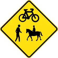 (W6-V9-2) Pedestrians, Cyclists and Equestrians (Used in Victoria)