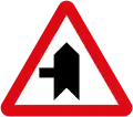 Side road with priority from the left