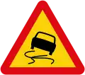 Danger of skidding