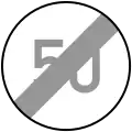 End of maximum speed limit