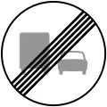 End of no-overtaking zone for lorries