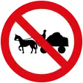 No animal-drawn vehicles