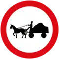 No animal-drawn vehicles