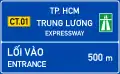 451a:  Distance indication to expressway entrance.