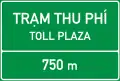 472a :Indication of the distance to the toll booth.