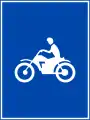 403e: Road / lane reserved for motorcycles