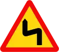 202a: Double bend first to left