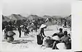 Vietnamese civilians evacuated from the Batangan peninsula sheltered at a relocation facility near Quang Ngai City