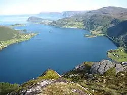 View of the Selje area and the Stad peninsula