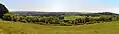 View of the Vale of Holmesdale and Winterfold Forest from Newlands Corner, near Clandon and Albury, east of Guildford