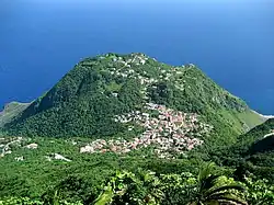 Windwardside as seen from Mount Scenery