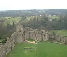 Image 23Richmond castle walls and towers seen from the Keep (from History of Yorkshire)