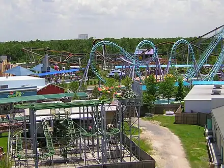 View south from The Big Easy ferris wheel