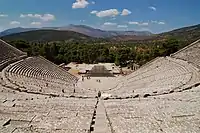 Image 10The ancient theatre of Epidaurus continues to be used for staging ancient Greek plays. (from Culture of Greece)