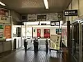 A view of the ticket gates.