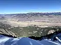 View of Gardiner, Montana from close to the summit