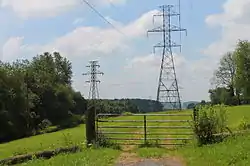 Pylons in Monroe Township