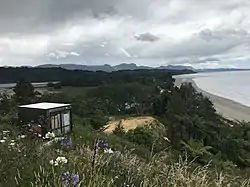 View north along the beach