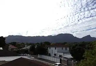 View of the upper portion of Plumstead, with Table Mountain in the background