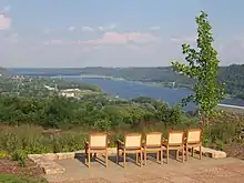 View of the Ohio River from Clifty Inn in the southern part of the park