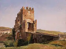 Painting of the Ponte Nomentano around 1837