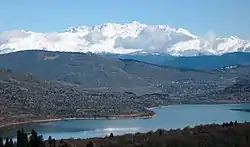 Kharistvali left on the shore of Shaori Reservoir