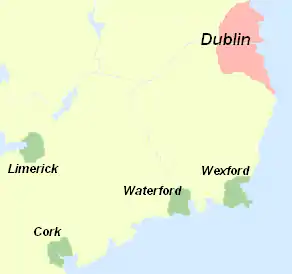 Image 15Map showing the Viking settlements in Ireland (from History of Ireland)