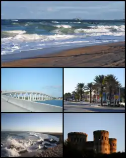 Top, left to right: Vilano Beach, Francis and Mary Usina Bridge, Vilano Beach Town Center, St. Augustine Inlet, Castle Otttis