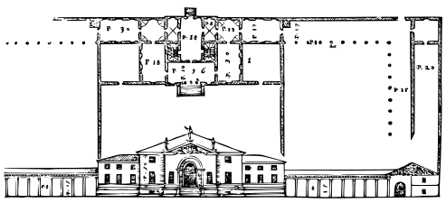 Floor plan from I quattro libri dell'architettura (1570)