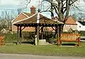 The covered Village Pump in Thorpe Abbots, Norfolk, England