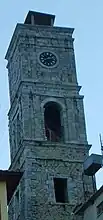 Photograph of the village's clock tower