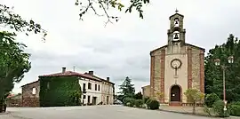 The church and surroundings in Saint-Michel