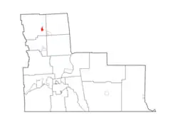 Map highlighting Lisle's location within Broome County.