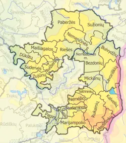 Map of Vilnius district municipality