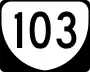 State Route 103 marker