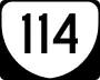 State Route 114 marker