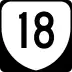 State Route 18 marker