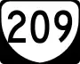 State Route 209 marker