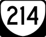 State Route 214 marker