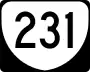 State Route 231 marker