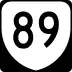 State Route 89 marker