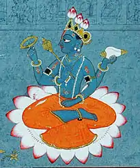 Image 78Vishnu with his Panchajanya (from List of mythological objects)