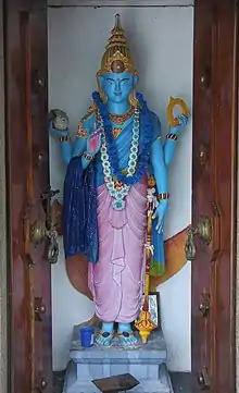 Vishnu statue in the temple