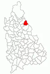 Location in Dâmbovița County