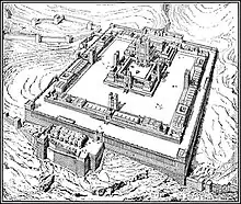 The Visionary Ezekiel Temple plan drawn by the 19th-century French architect and Bible scholar Charles Chipiez