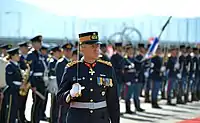 Colonel of the Hellenic Army Academy as an honour guard, 2016