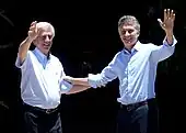 Tabaré Vázquez with Argentine President Mauricio Macri, January 2016