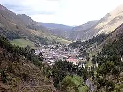 Huallanca as seen from Huamantanga