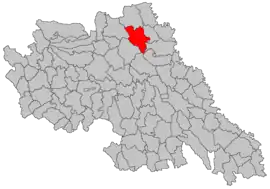 Location in Iași County